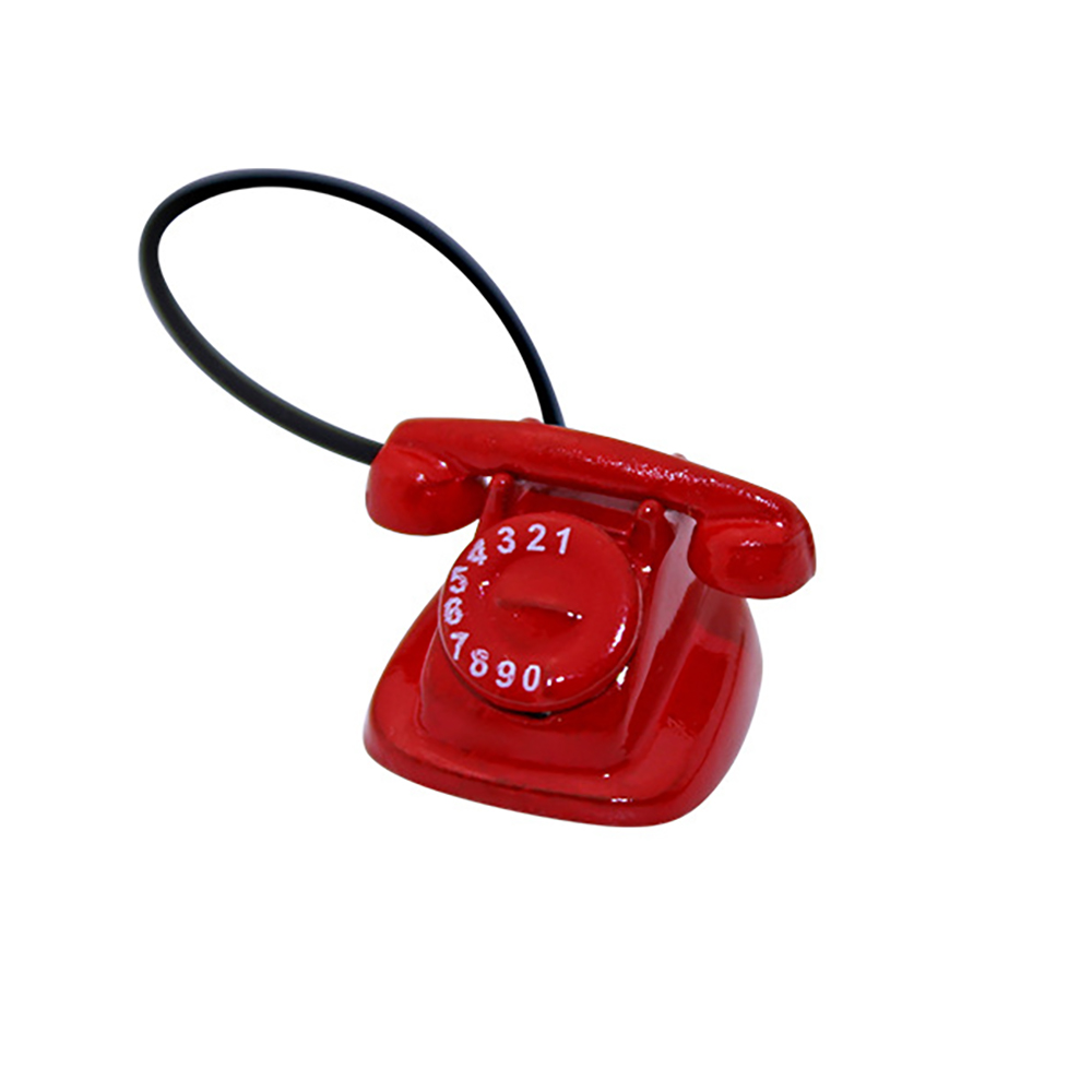 Phone Accessories Doll - 1/12 Rumah Boneka Miniatur Logam Rotary