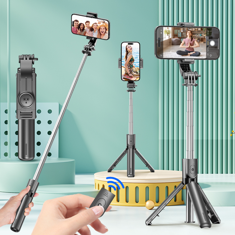 Phone Accessories Video - Tripod Tongkat Selfie dengan Remote Bluetooth