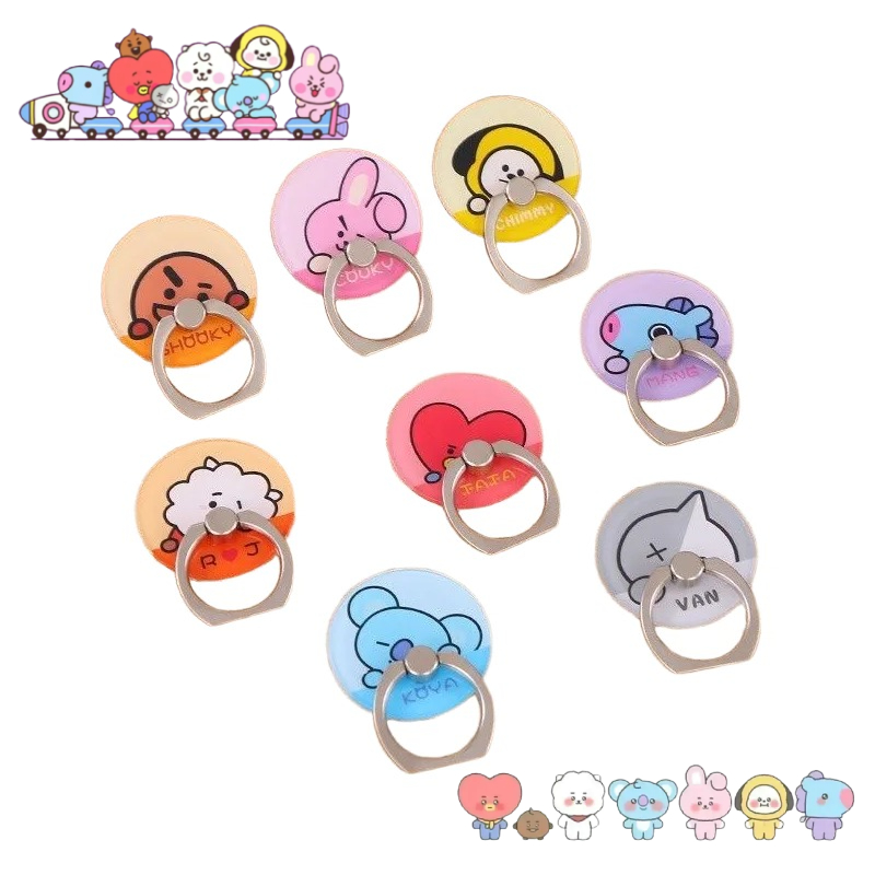 Phone Accessories Supplier - Penyangga HP BT21 kartun lucu perekat