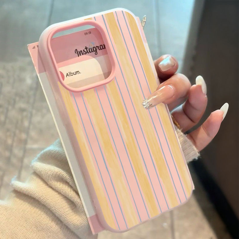 Yellow Phone Accessories - Casing Ponsel Bergaris Kuning Stylish Untuk