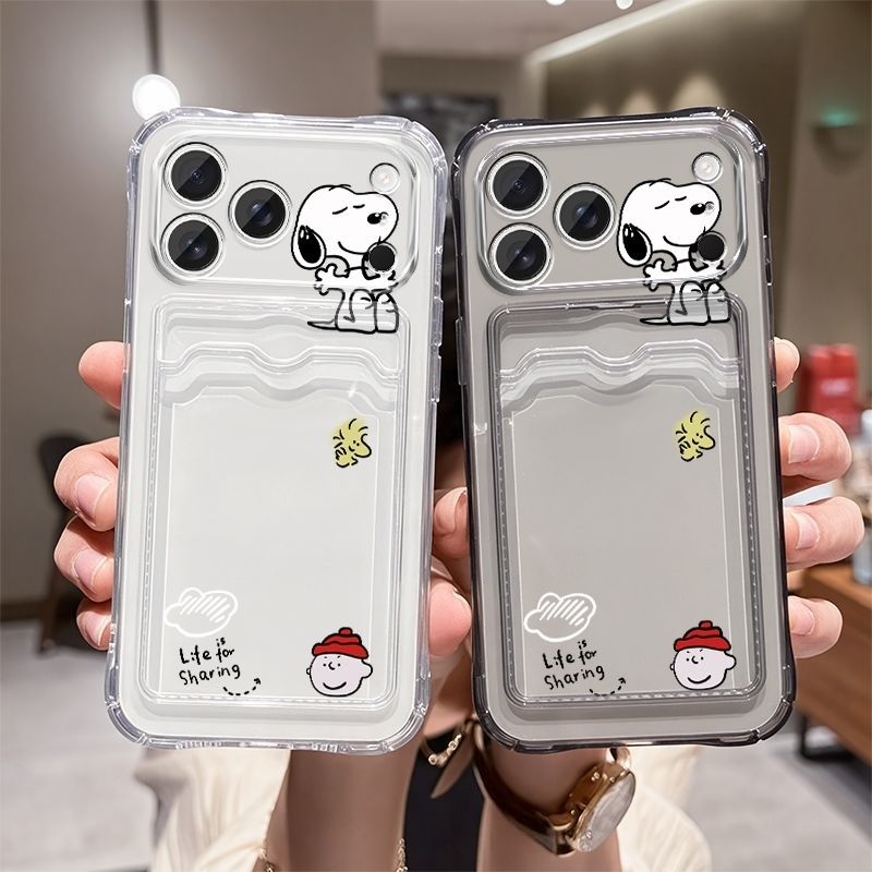 Phone Accessories Supplier - Casing Ponsel Anime Snoopy dengan Slot