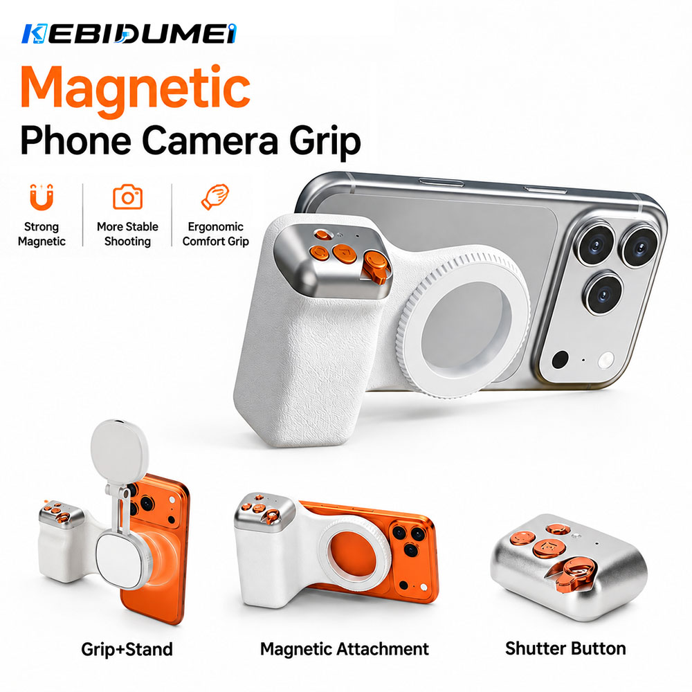 Phone Accessories Video - KEBIDUMEI Pegangan Kamera Ponsel Magnetik dengan