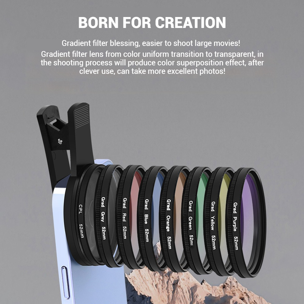 Lensa Ponsel 52MM Universal Po - Phone Accessories For Android ulasan dan harga