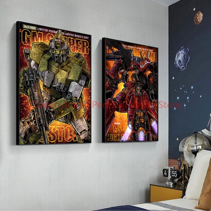 Lukisan gantung Gundam Retro,  - Phone Accessories Supplier ulasan dan harga
