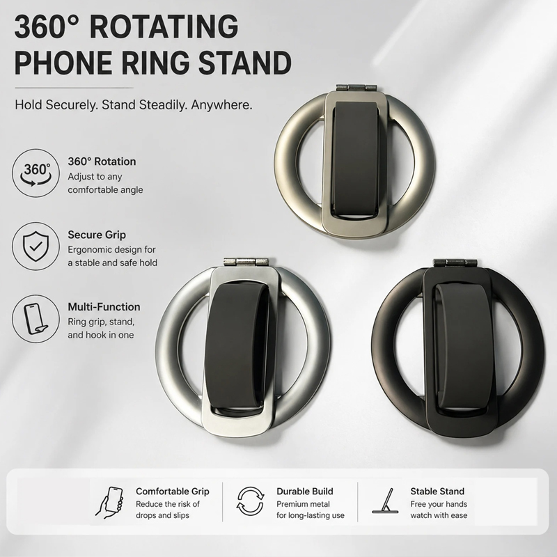 360 °   Cincin Magnetik Putar  - Pop Socket Grip ulasan dan harga