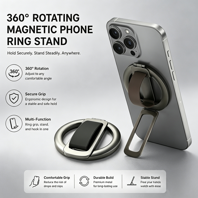 360 °   Cincin Magnetik Putar  - Pop Socket Grip ulasan dan harga