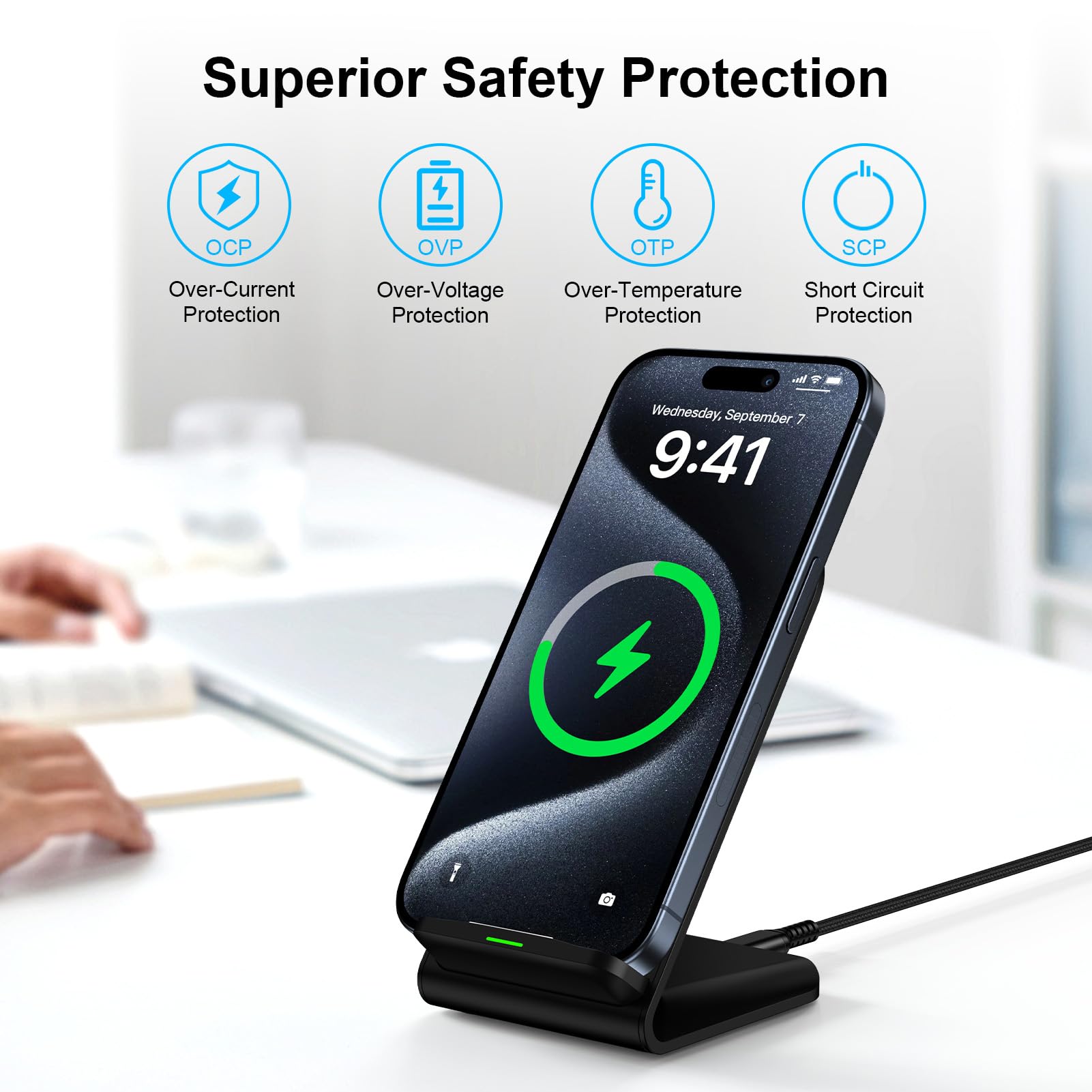 Pengisi Daya Nirkabel 15W, Dud - Phone Accessories For Android ulasan dan harga